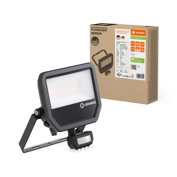 LED reflektor 41W 6000lm 4000K IP65 černý se senzorem pohybu LEDVANCE Floodlight