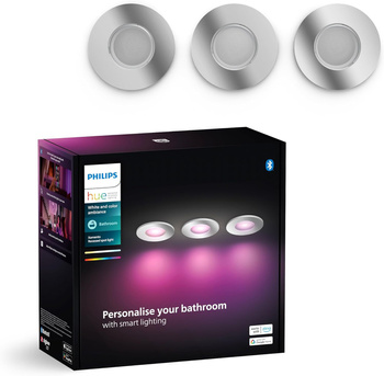 LED Xamento 3x 4,2W IP44 CCT RGB Round PHILIPS HUE Bluetooth zapuštěné koupelnové svítidlo