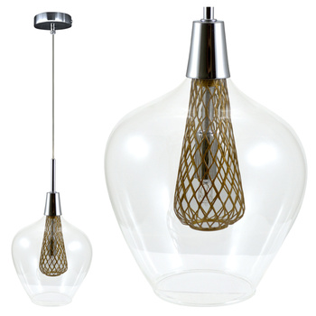 ZÁVĚSNÉ. STROPNÍ SVÍTIDLO Dyson 1xG9 transparentní GLAMOUR