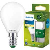 LED žárovka E14 Ball P45 2,3W = 40W 485lm 210lm/W 2700K Warm 300° CLASS A UltraEfficient Philips