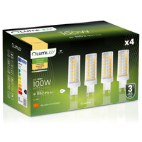 4x Žárovka LED G9, KAPSLE 12W = 100W 1152lm 3000K Teplá bílá 360° LUMILED