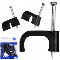 Držák plochého kabelu FLOP CLIP YDYp2x1.5 7/5 Černý 100 ks PAWBOL