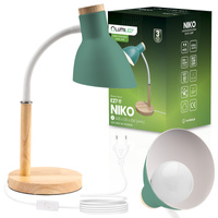 Stolní lampa Školní kreslící stůl Dekorativní E27 NIKO Zelená Lumiled