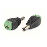 DC 2.1 / 5.5 mm napájecí zástrčka MONTÁŽ pro LED pásky