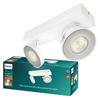 LED stropní svítidlo 2x 4,5W 2700K stmívatelné CLOCKWORK Moving White PHILIPS