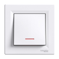 Jednopólový vypínač s podsvícením a rámečkem SCHNEIDER ASFORA pod omítku