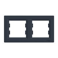 2-násobný horizontální rám pro zásuvku Double Asphora. antracit