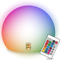 LED solární zahradní lampa s hroty RGB glóbus na zahradu GROUND 17cm + dálkový ovladač