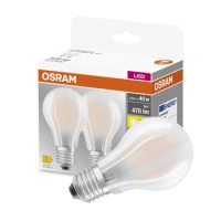 LED žárovka E27 A60 4W = 40W 470lm 2700K Teplá bílá 320° vlákno OSRAM STAR