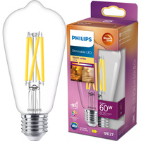 Edison E27 ST64 LED žárovka 5.9W = 60W 806lm 2700 Teplá bílá Filament PHILIPS Stmívatelné
