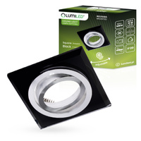 Skleněné Halogenová Podhledové svítidlo GU10, MR16 Nastavitelná Čtvercová Černá ARIAN LUMILED