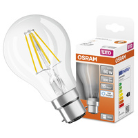 LED žárovka A60 B22d 6,5W = 60W 806lm 6500K Cold 300° Retrofit Filament CLASSIC Osram