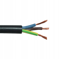 Vodič Kabel OW H05RR-F 300/500V 3x1.5mm Černý 1m ELEKTRICKÝ KABEL