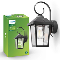 Zahradní lampa LED nástěnná lampa BUZZARD myGarden E27 IP44 dolů svítivá lampa černá PHILIPS