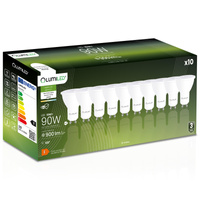 10x Žárovka LED GU10, 10W = 90W 900lm 4000K Neutrální bílá 120° LUMILED
