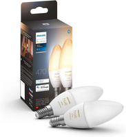 2PAK LED žárovka svíčka E14 B39 4W CCT PHILIPS HUE White & Ambiance Bluetooth Zigbee