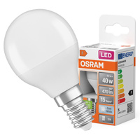 LED žárovka P45 Ball E14 4,9W = 40W 470lm 4000K Neutral 150° STAR CLASSIC Osram