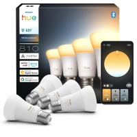 4x LED žárovka E27 A60 6W = 60W 810lm 1800-20000K CCT SMART Smart Bluetooth ZigBee White Ambiance Philips HUE