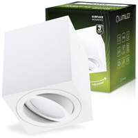 Povrchové Halogenové svítidlo GU10, SPOT TUBA 84mm Nastavitelná Čtvercová Bílá AMAT-M LUMILED