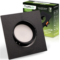 Halogenová Podhledové svítidlo GU10, MR16 Nastavitelná Čtvercová Černá VENTUS LUMILED