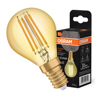 LED žárovka E14 P40 4W = 35W 410lm 2400K Teplá bílá 300° Filament OSRAM Vintage 1906