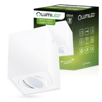 Povrchové Halogenové svítidlo GU10, SPOT TUBA 115mm Nastavitelná Čtvercová Bílá AMAT-L LUMILED