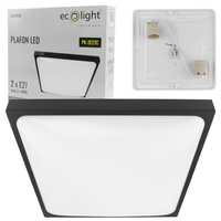 Stropní svítidlo LED Plafond 2x E27 Square Ecolight