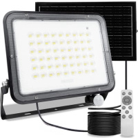 Solární halogenový reflektor LED 200W Zahradní lampa 4000K IP65 PIR senzor pohybu + dálkové ovládání FULGOR LUMILED