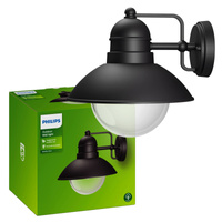 Zahradní lampa LED nástěnná lampa HOVERFLY myGarden E27 IP44 Lucerna pro Down Black PHILIPS