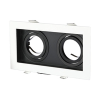 Bodové stropní svítidlo 2xGU10 čtvercové bílé/černé VT-886 V-TAC