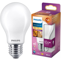 LED žárovka E27 A60 10.5W = 100W 1521lm 2700 Teplá bílá Filament Milky PHILIPS Stmívatelné