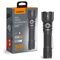 LED přenosná taktická svítilna 20 W 3600 lm 5000 K vyhledávací světlo 8 provozních režimů VLF-A376 Videx