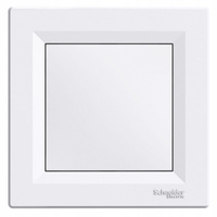 Bílá koncovka s rámem SCHNEIDER ASFORA