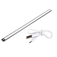 LED lišta na nábytek pod skříňovou lampu 3W 4500K 50cm s pohybovým senzorem černá