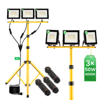 LED reflektor ZUNA Pracovní lampa na stojanu 3x50W 4000K