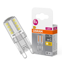 3x LED G9 KAPSULE 2.6W = 30W 320lm 2700K Teplá bílá základna OSRAM