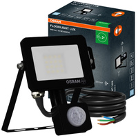 LED reflektor Halogenový venkovní reflektor 10W 6500K 900lm IP65 se senzorem pohybu a soumraku SENSOR FLOODLIGHT LUX OSRAM