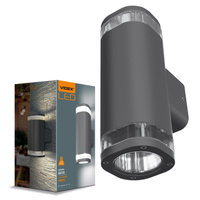 Venkovní nástěnné svítidlo IP54 2x GU10 Grey BRUNO Videx