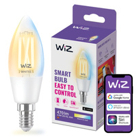 LED žárovka E14 Candle C35 4,9W = 40W 470lm 2700-6500K TW FILAMENT Smart SMART WiFi Bluetooth App WiZ