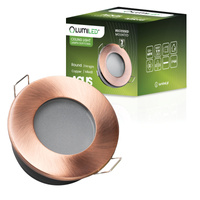 Halogenová Osvětlení Podhledová Koupelnová Hermetická GU10, IP44 Stálá Měděná AQUS LUMILED