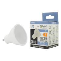 LED reflektorová žárovka GU10 2W 180lm 6500K studená bílá Ecolight