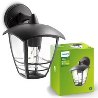 Zahradní lampa LED nástěnná lampa CREEK myGarden E27 IP44 Lucerna pro Down Black PHILIPS