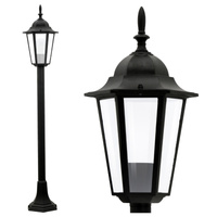 Zahradní lampa stojící venkovní lucerna 1xE27 tyč 96cm grafit