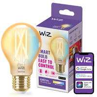 LED žárovka E27 A60 7W = 50W 640lm 2000-5000K TW FILAMENT Amber Smart SMART WiFi Bluetooth App WiZ