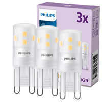 3x LED žárovka s paticí G9 1,9W = 25W 220lm 2700K teplá bílá PHILIPS