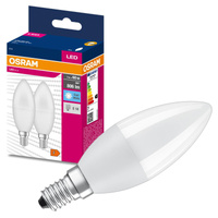 2x LED žárovka B39 Candle E14 7,5W = 60W 806lm 4000K Neutral 200° VALUE CLASSIC Osram