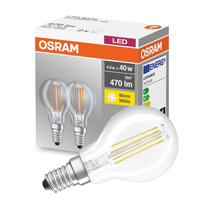 2x LED žárovka E14 P45 4W = 40W 470lm 2700K Teplá bílá Filament OSRAM Base
