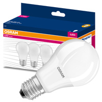 3x LED žárovka E27 A60 4.9W = 40W 470lm 6500K Studená bílá 180° OSRAM Hodnota