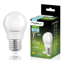 Žárovka LED E27, P40 8W = 60W 806lm 6500K Studená bílá 180° LUMILED