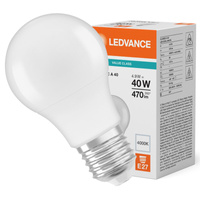 LED žárovka A60 E27 4,9W = 40W 470lm 4000K neutrální bílá LEDVANCE